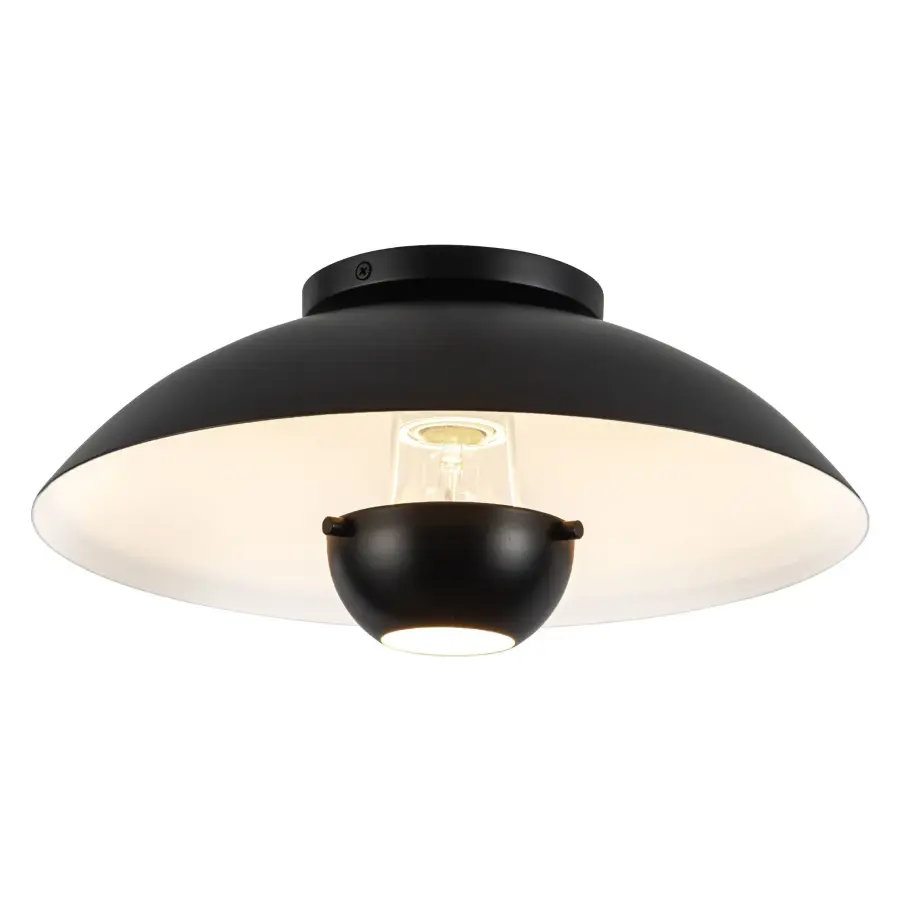 Umbra 14-Inch Semi-Flush Mount in Matte Black - Image 4