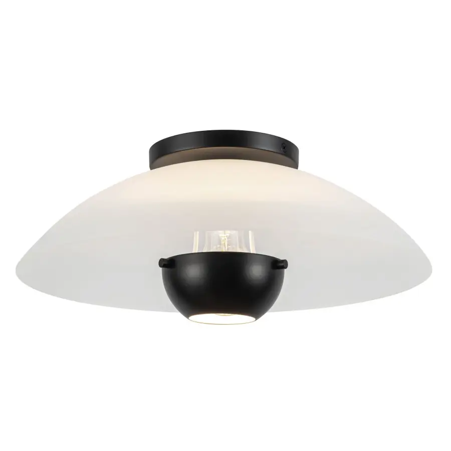 Umbra 14-Inch Semi-Flush Mount in Matte Black - Image 9