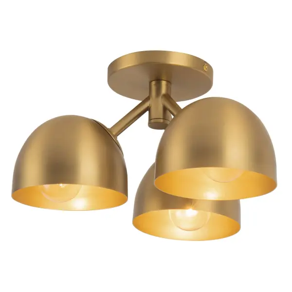 Fosso 12-Inch Semi-Flush Mount in Brushed Gold - Image 1