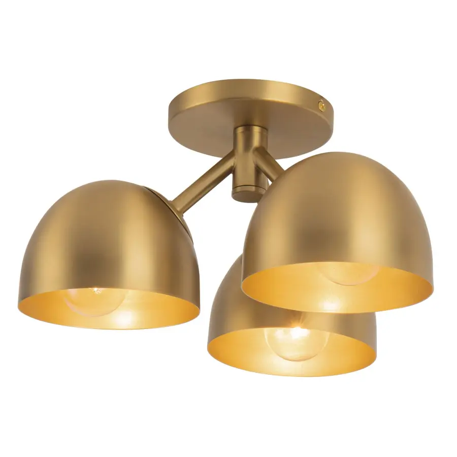 Fosso 12-Inch Semi-Flush Mount in Brushed Gold - Image 1