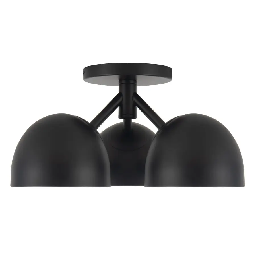 Fosso 12-Inch Semi-Flush Mount in Brushed Gold - Image 3
