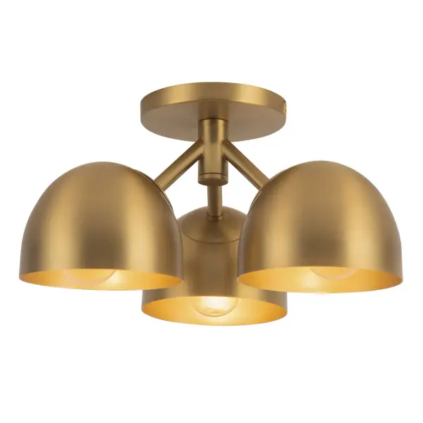 Fosso 12-Inch Semi-Flush Mount in Brushed Gold - Image 5