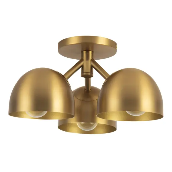 Fosso 12-Inch Semi-Flush Mount in Brushed Gold - Image 9