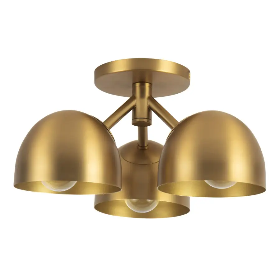 Fosso 12-Inch Semi-Flush Mount in Brushed Gold - Image 9