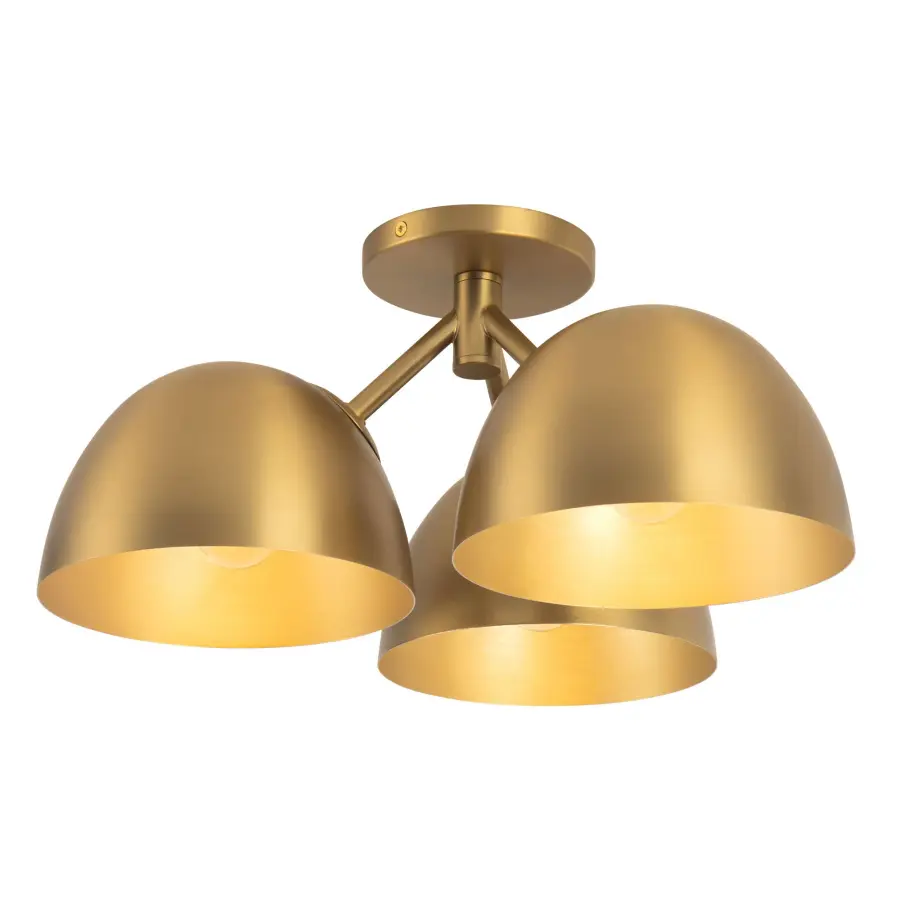 Fosso 17-inch Semi-Flush Mount in Brushed Gold - Image 3