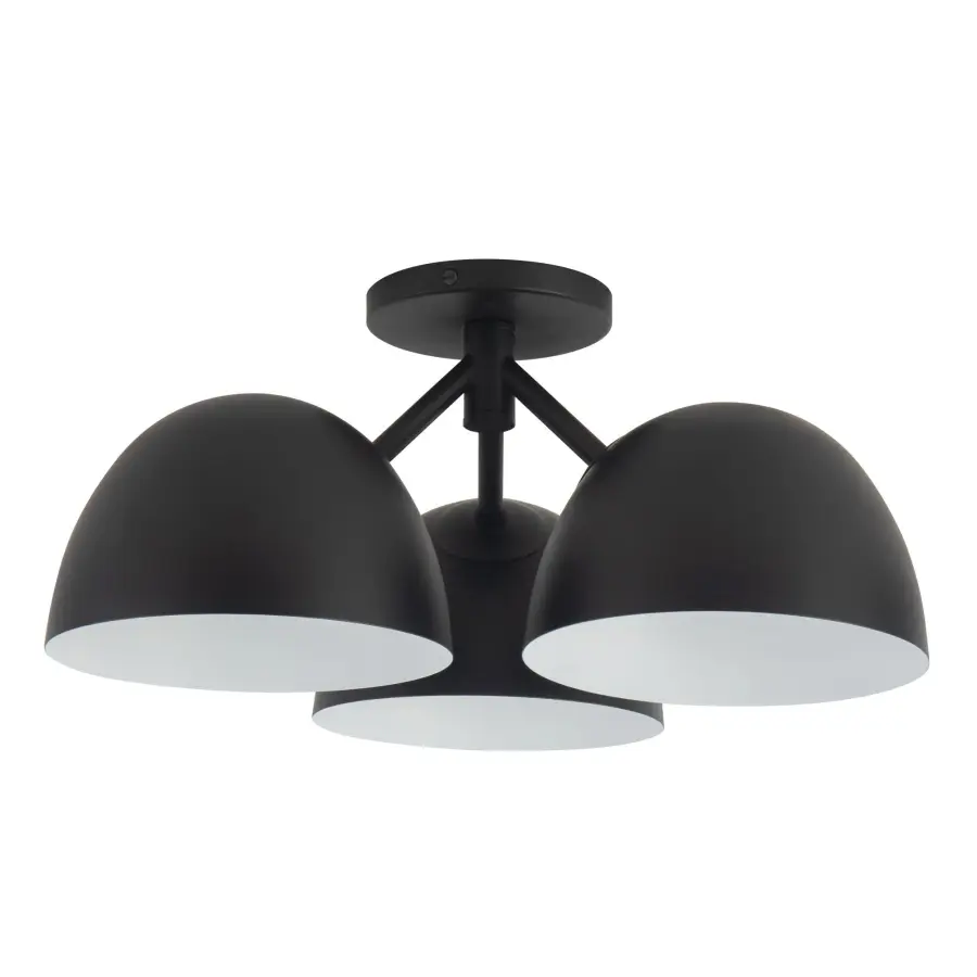 Fosso 17-inch Semi-Flush Mount in Brushed Gold - Image 4