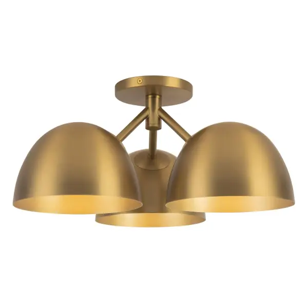 Fosso 17-inch Semi-Flush Mount in Brushed Gold - Image 5