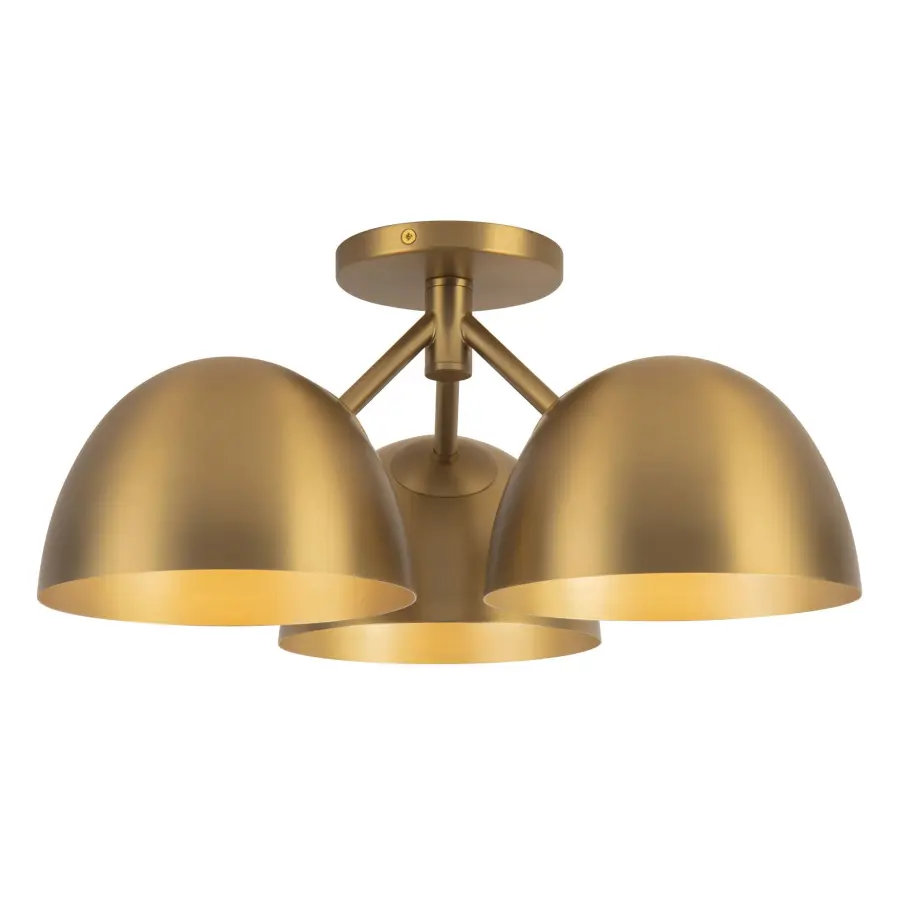 Fosso 17-inch Semi-Flush Mount in Brushed Gold - Image 5