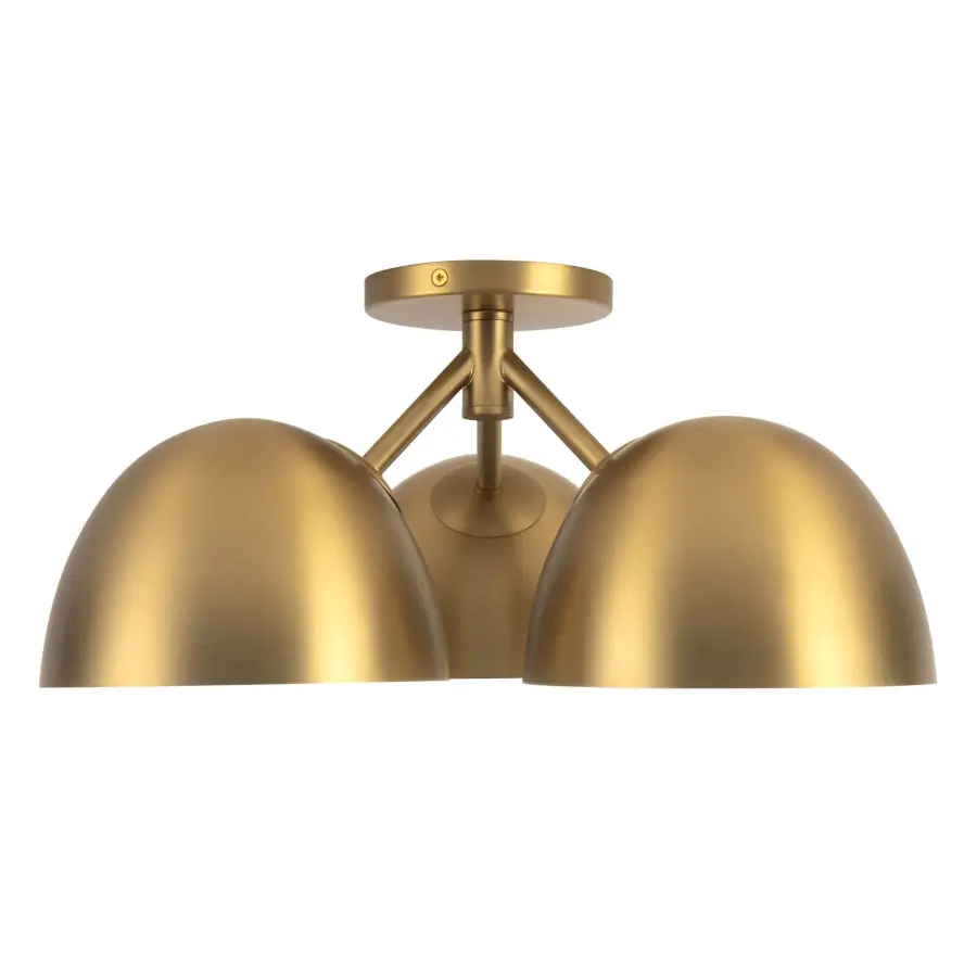 Fosso 17-inch Semi-Flush Mount in Brushed Gold - Image 8