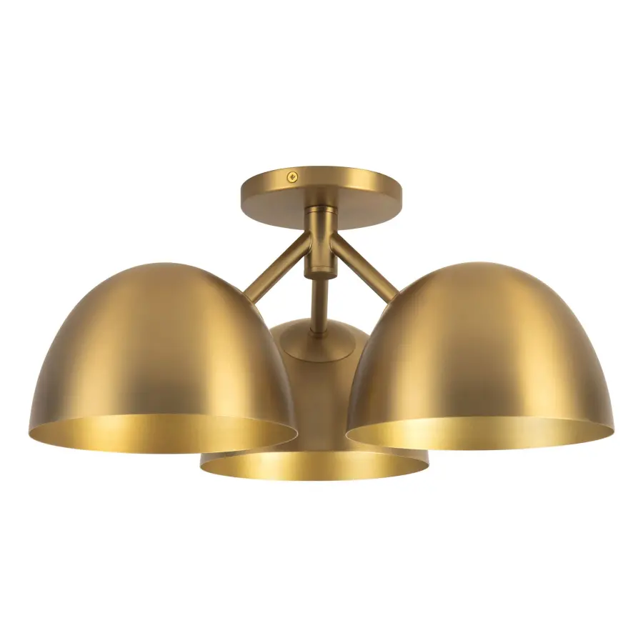 Fosso 17-inch Semi-Flush Mount in Brushed Gold - Image 9