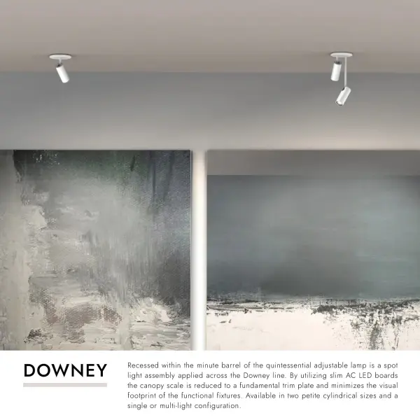 Downey 1-Light Semi-Flush Mount in Matte Black - Image 6