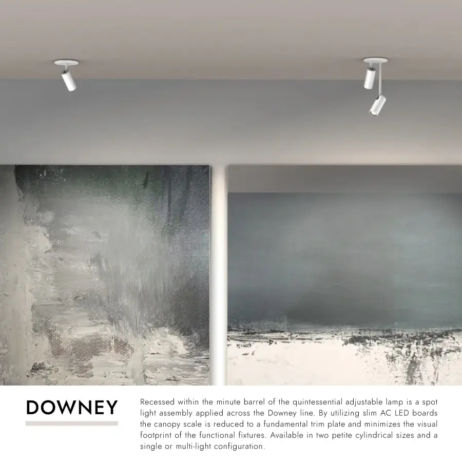 Downey 1-Light Semi-Flush Mount in Matte Black - Image 6