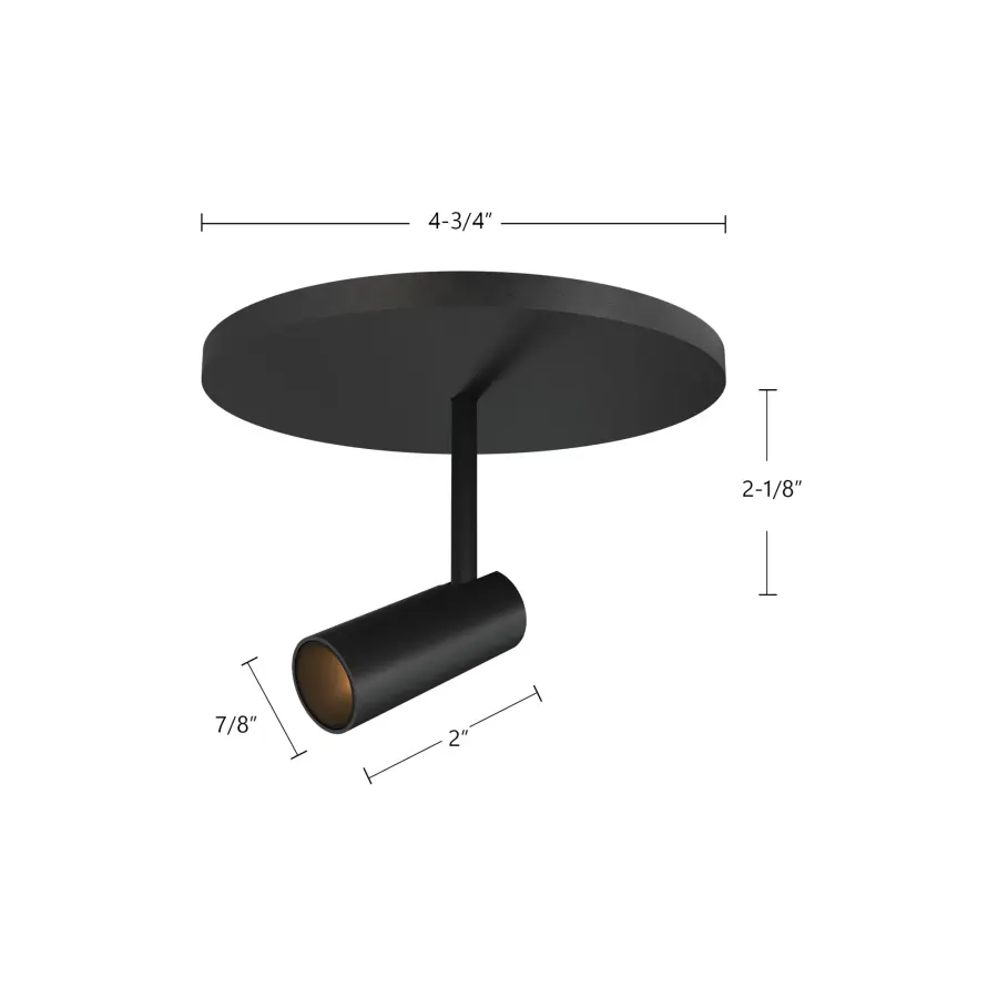 Downey 1-Light Semi-Flush Mount in Matte Black - Image 9