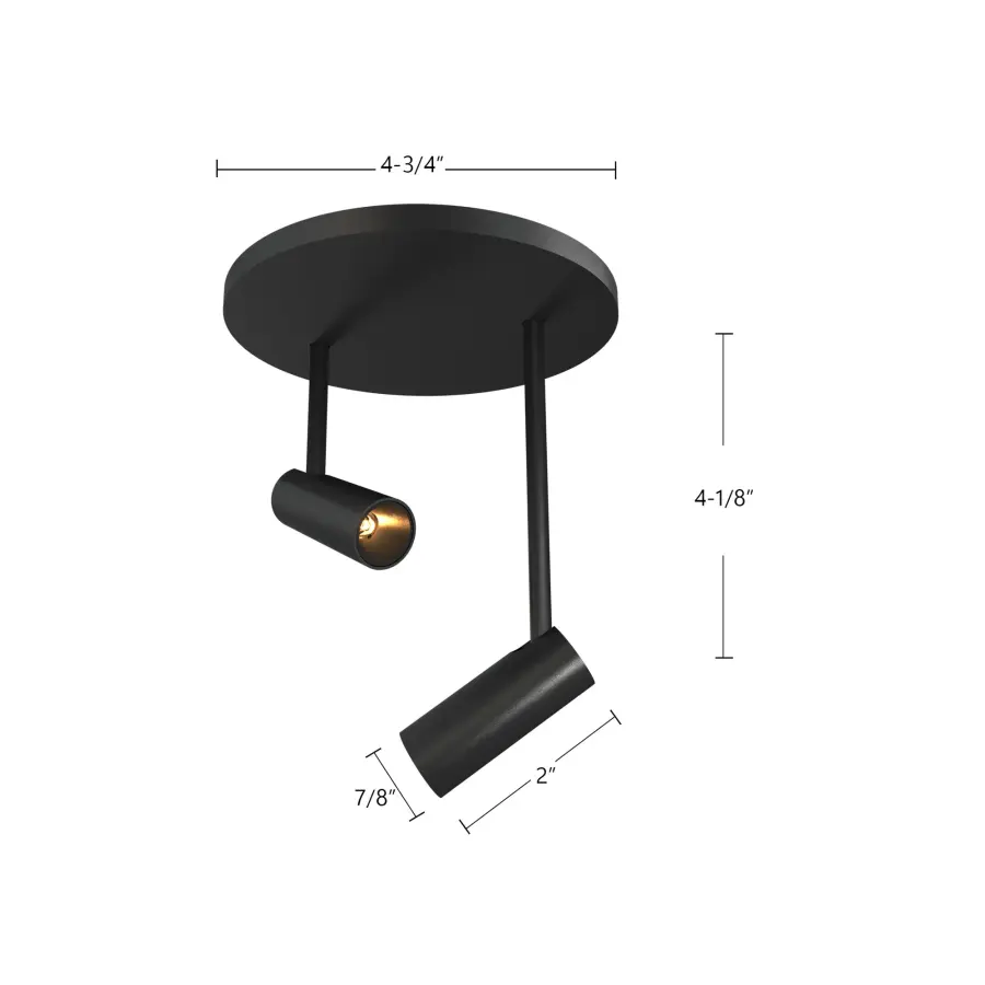 Downey 2-Head Semi-Flush Mount - Image 9
