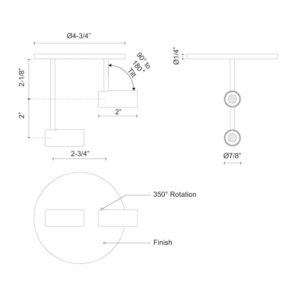 Downey 2-Head Semi-Flush Mount - Image 10