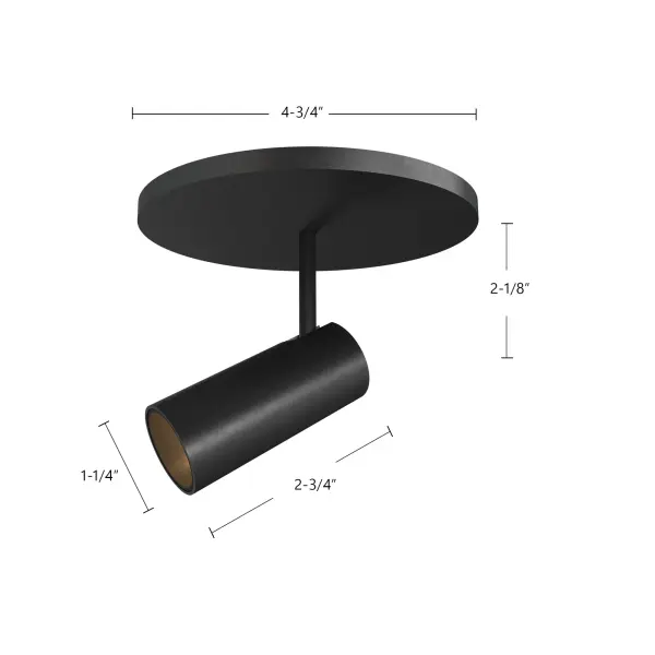 Downey 2-Inch Semi-Flush Mount in Matte Black - Image 10