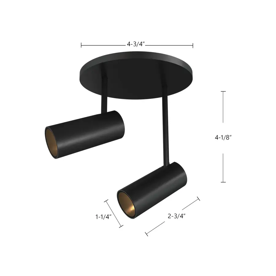 Downey 2-Head Semi-Flush Mount - Image 6