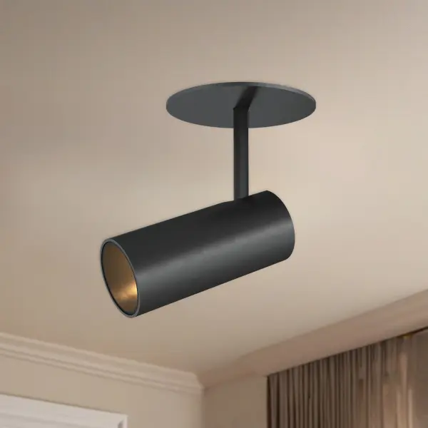 Downey 2-in Semi-Flush Mount in Matte Black - Image 3