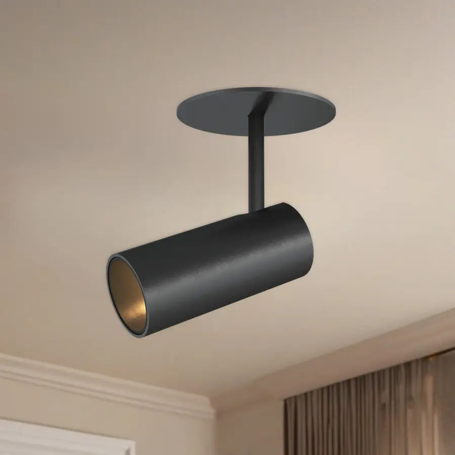 Downey 2-in Semi-Flush Mount in Matte Black - Image 3