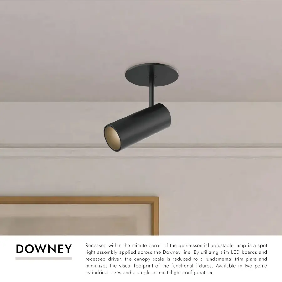 Downey 2-in Semi-Flush Mount in Matte Black - Image 5