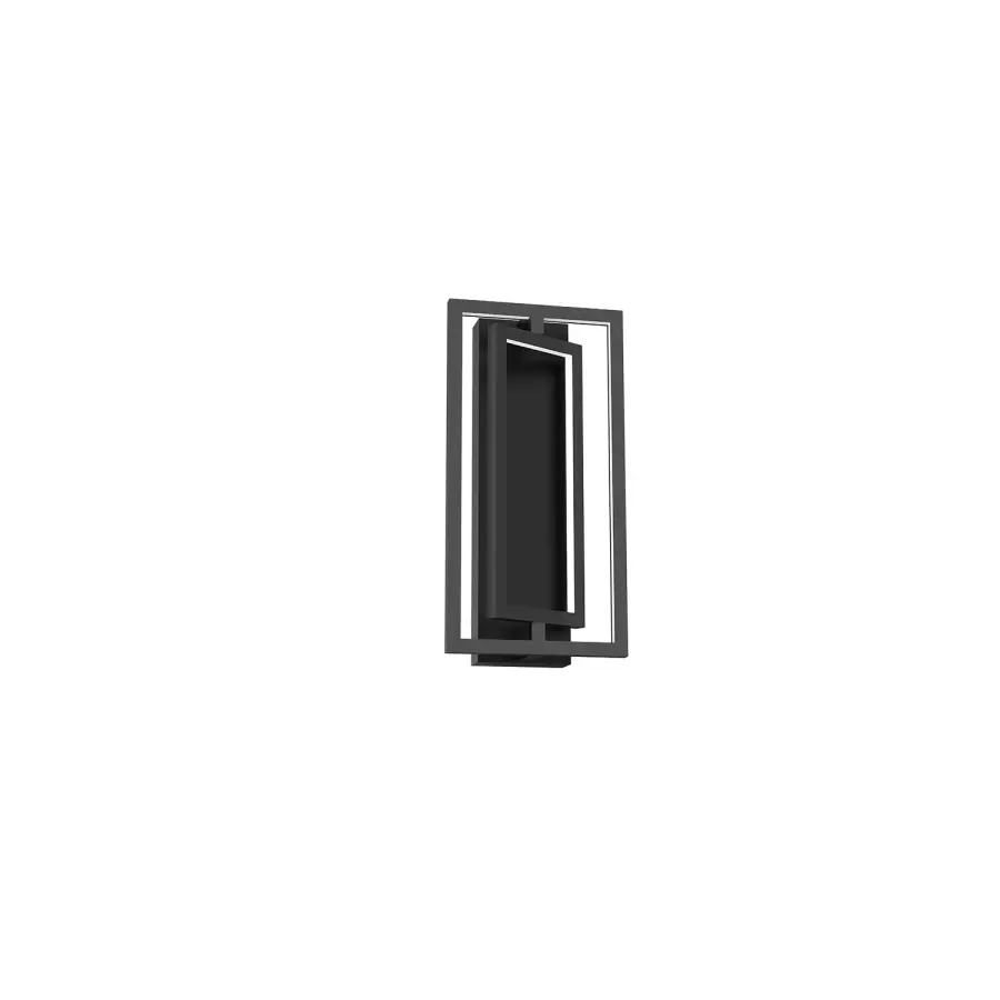 Mondrian 15" Semi-Flush Mount in Matte Black - Image 2