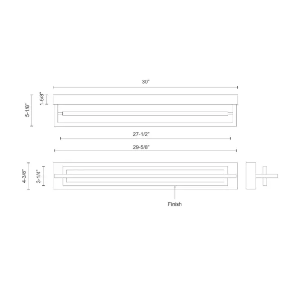 Mondrian 30" Semi-Flush Mount in Brushed Nickel - Image 4