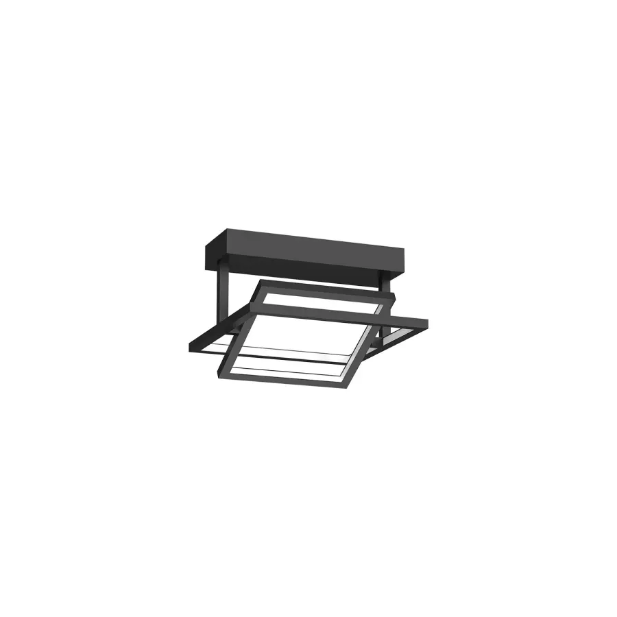 Mondrian 12" Semi-Flush Mount in Matte Black - Image 1