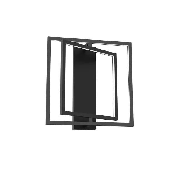 Mondrian 16" Semi-Flush Mount in Matte Black - Image 3