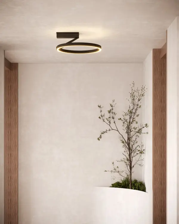 Roda 16-Inch Semi-Flush Mount in White - Image 2