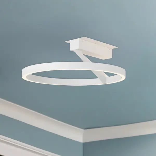 Roda 16-Inch Semi-Flush Mount in White - Image 3