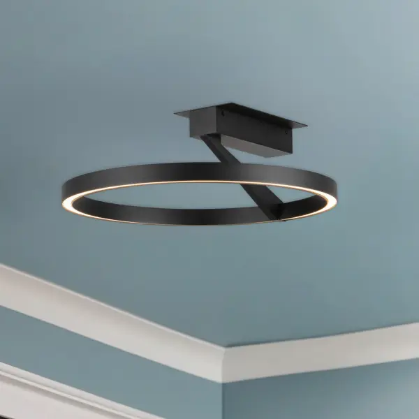 Roda 16-Inch Semi-Flush Mount in White - Image 4