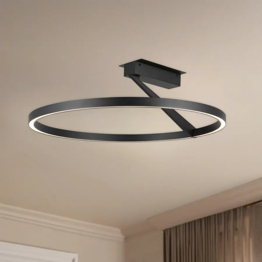 Roda 24-Inch Semi-Flush Mount in White - Image 2