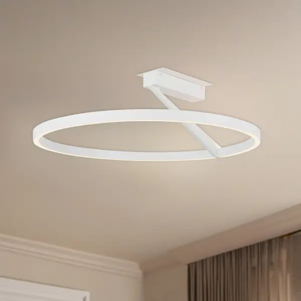 Roda 24-Inch Semi-Flush Mount in White - Image 3