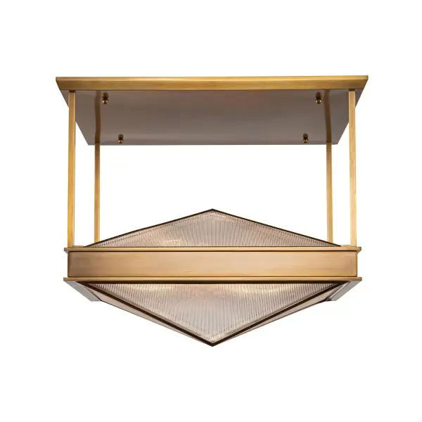 Cairo 19-Inch Semi-Flush Mount in Vintage Brass - Image 1