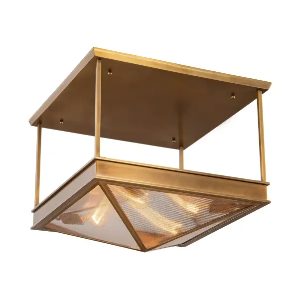 Cairo 19-Inch Semi-Flush Mount in Vintage Brass - Image 3