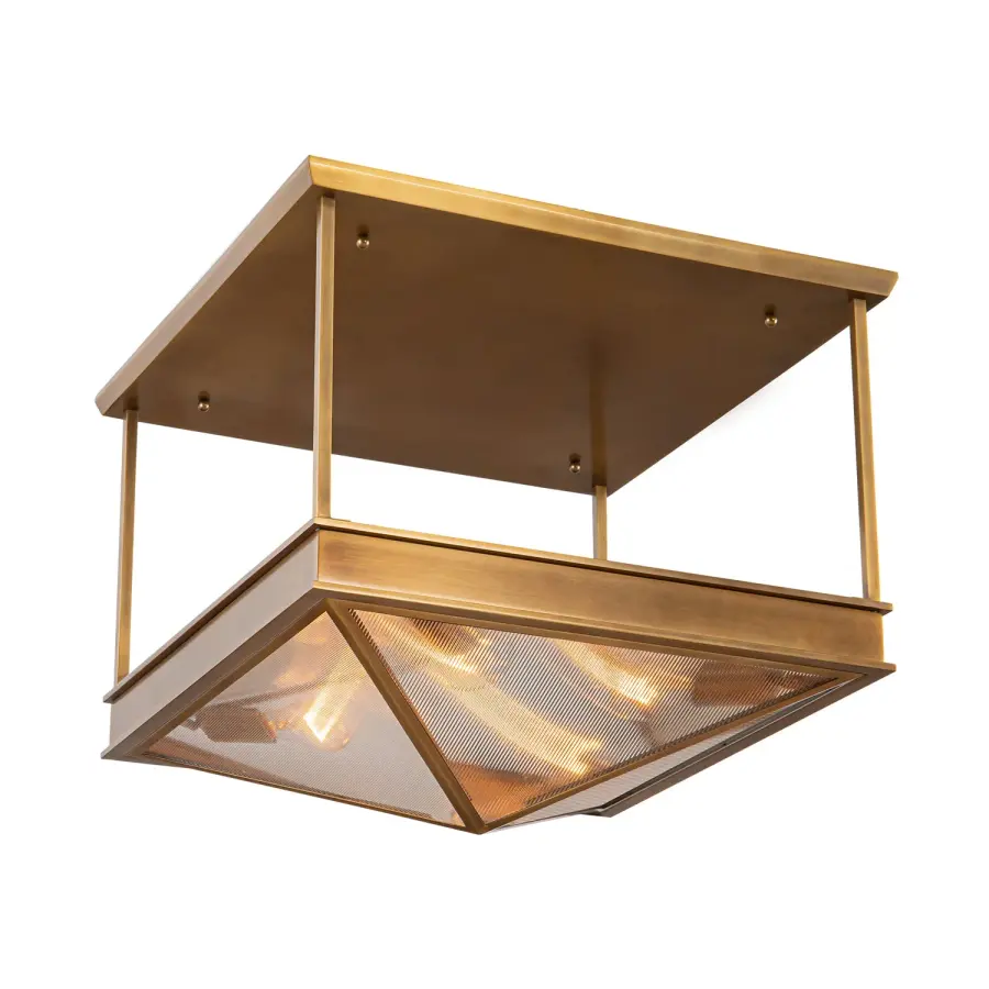 Cairo 19-Inch Semi-Flush Mount in Vintage Brass - Image 3