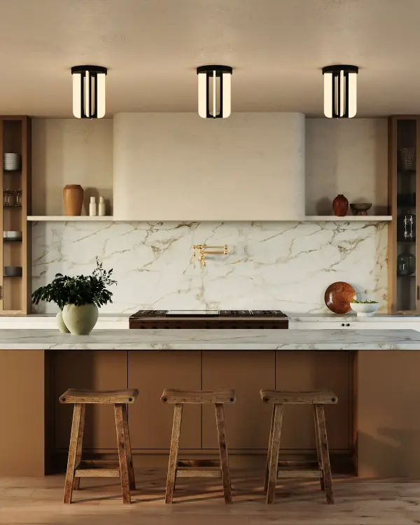 Anders 8-Inch Semi-Flush Mount in Urban Bronze - Image 2