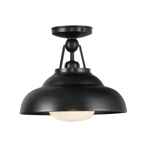 Palmetto 12-Inch Semi-Flush Mount in Polished Nickel - Image 5