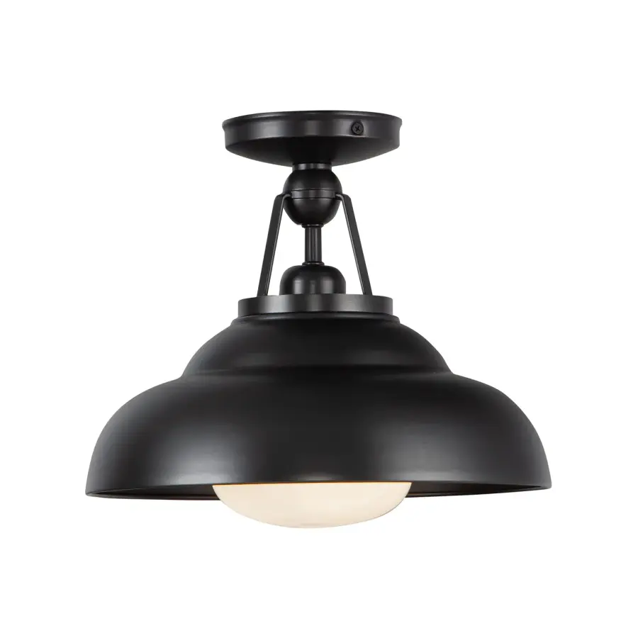 Palmetto 12-Inch Semi-Flush Mount in Polished Nickel - Image 5