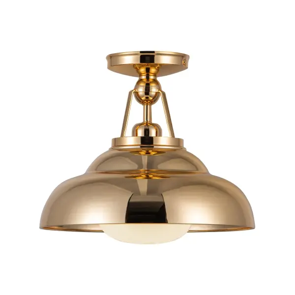 Palmetto 12-Inch Semi-Flush Mount in Polished Nickel - Image 7