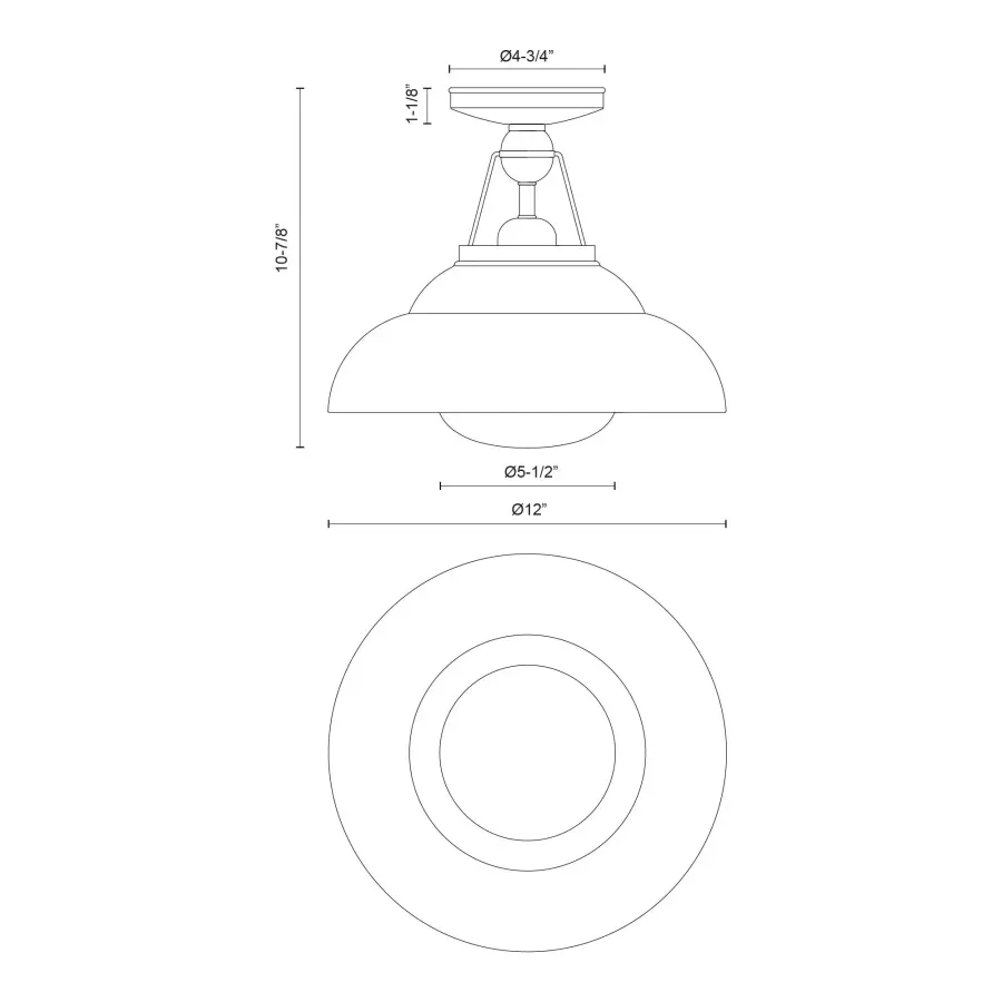 Palmetto 12-Inch Semi-Flush Mount in Polished Nickel - Image 10