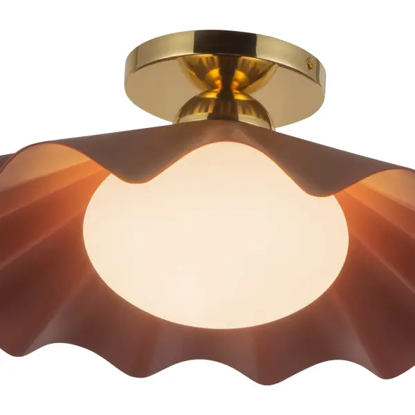 Furrow 16" Semi-Flush Mount in Burgundy - Image 13