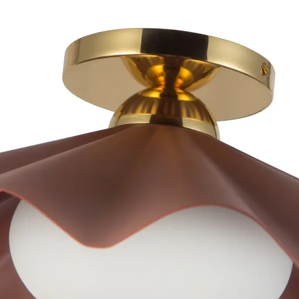 Furrow 16" Semi-Flush Mount in Burgundy - Image 14
