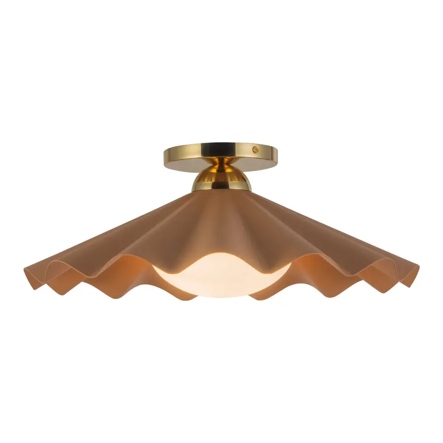 Furrow 16" Semi-Flush Mount in Burgundy - Image 15