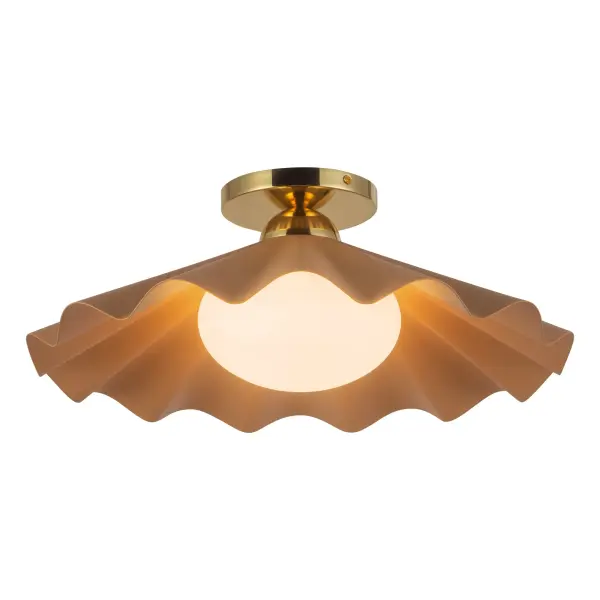 Furrow 16" Semi-Flush Mount in Burgundy - Image 3