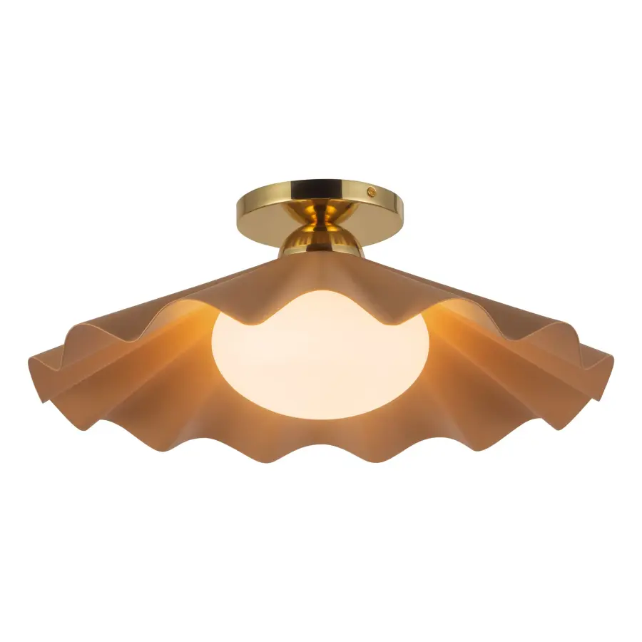 Furrow 16" Semi-Flush Mount in Burgundy - Image 3