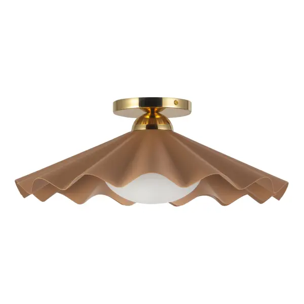 Furrow 16" Semi-Flush Mount in Burgundy - Image 4