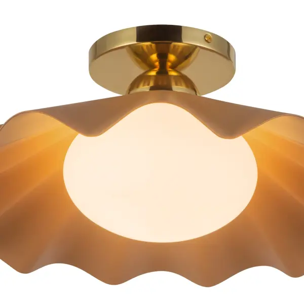 Furrow 16" Semi-Flush Mount in Burgundy - Image 5