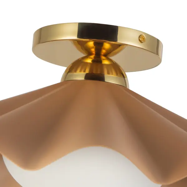 Furrow 16" Semi-Flush Mount in Burgundy - Image 6