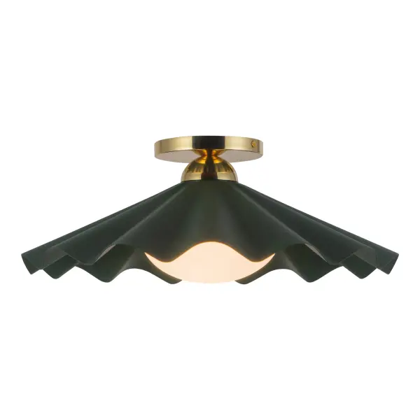 Furrow 16" Semi-Flush Mount in Burgundy - Image 7